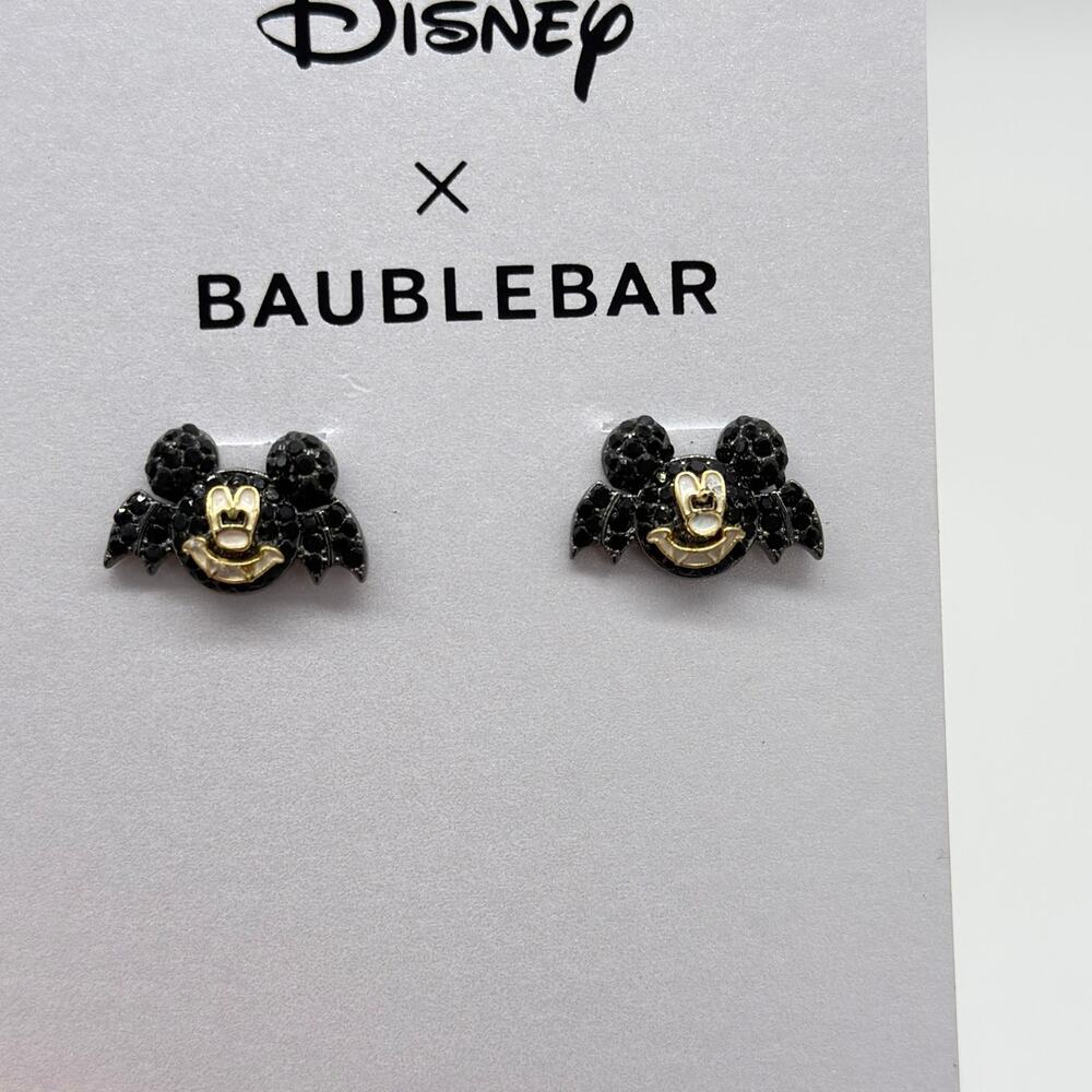 Baublebar Disney Mickey Mouse Bat Stud Earrings Halloween NEW